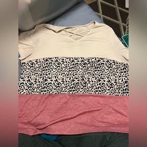 SHEIN colorblock shirt